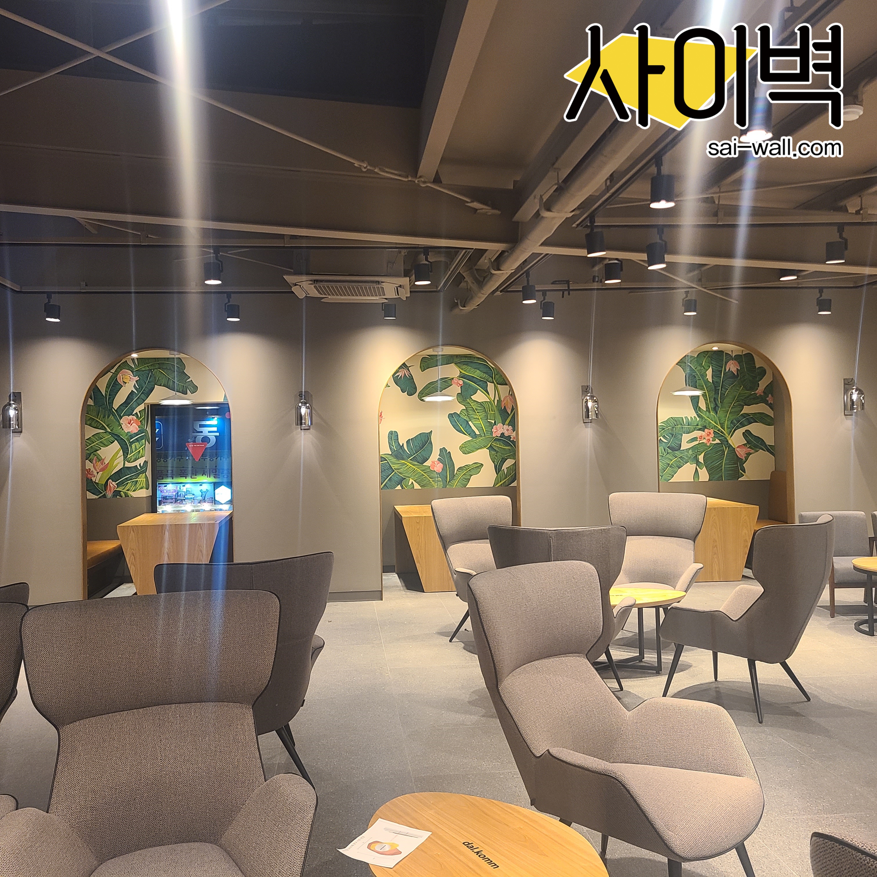 달콤커피 광주쌍령점 벽화 시공 사진 8